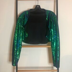 Sparkly Cropped Multihued Jacket.